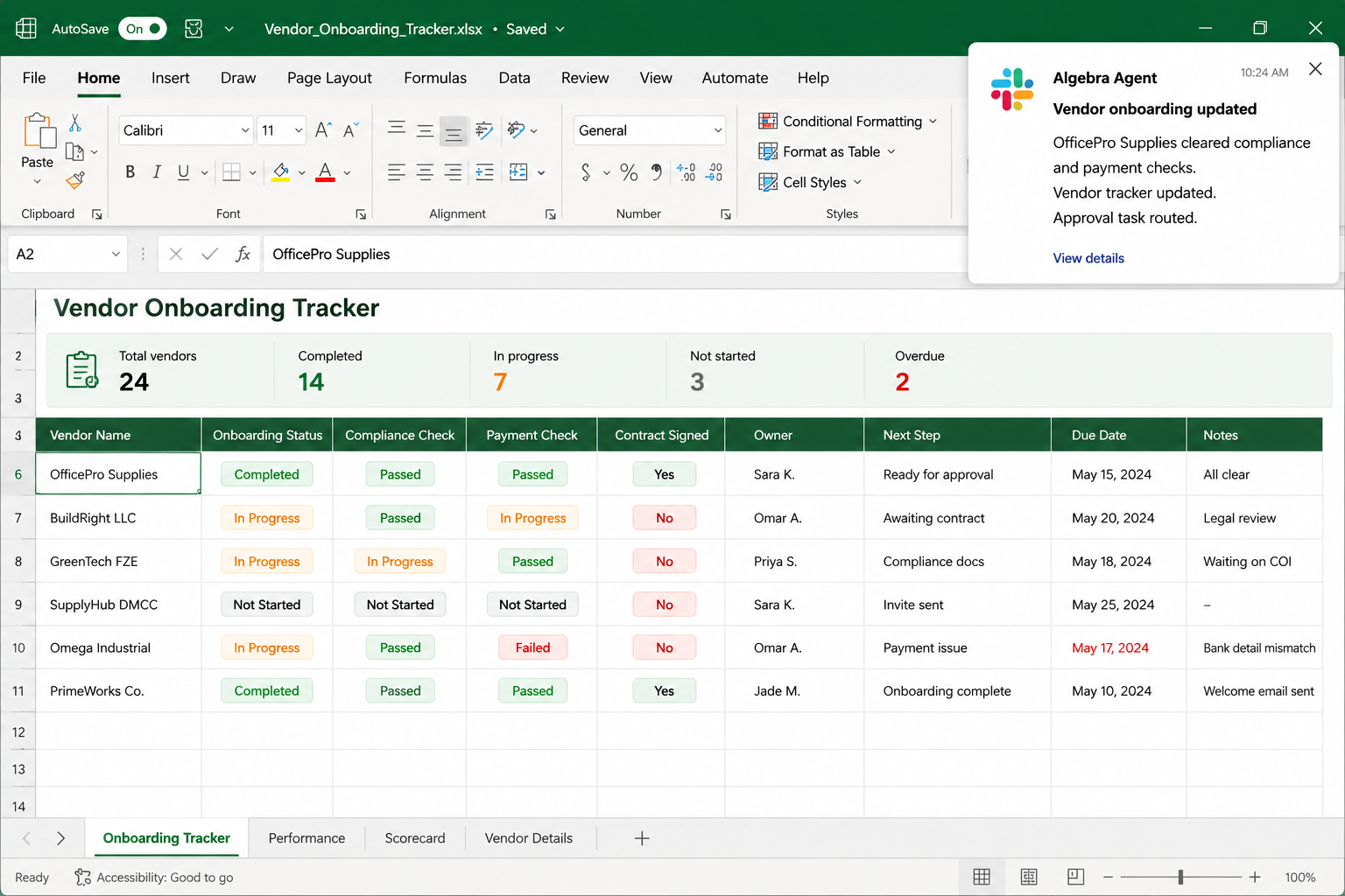 Procurement workflow screenshot 3